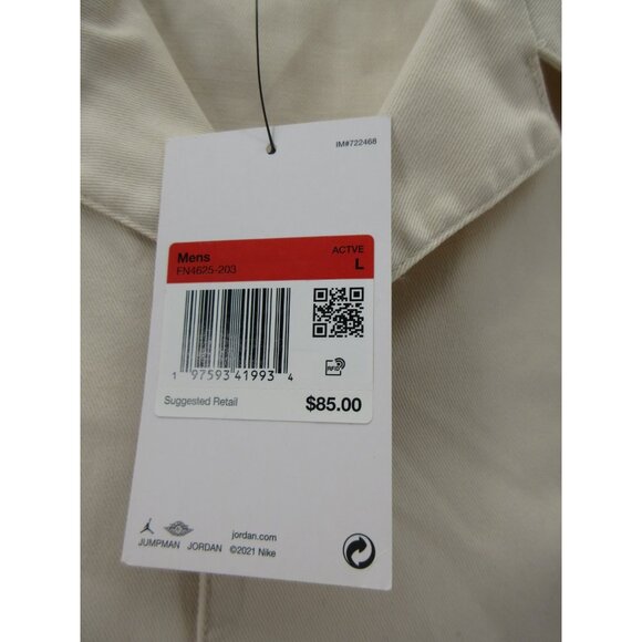 Jordan Shirt Large Air Jumpman Flight Button Up Khaki Resortwear NWT * - Picture 12 of 14